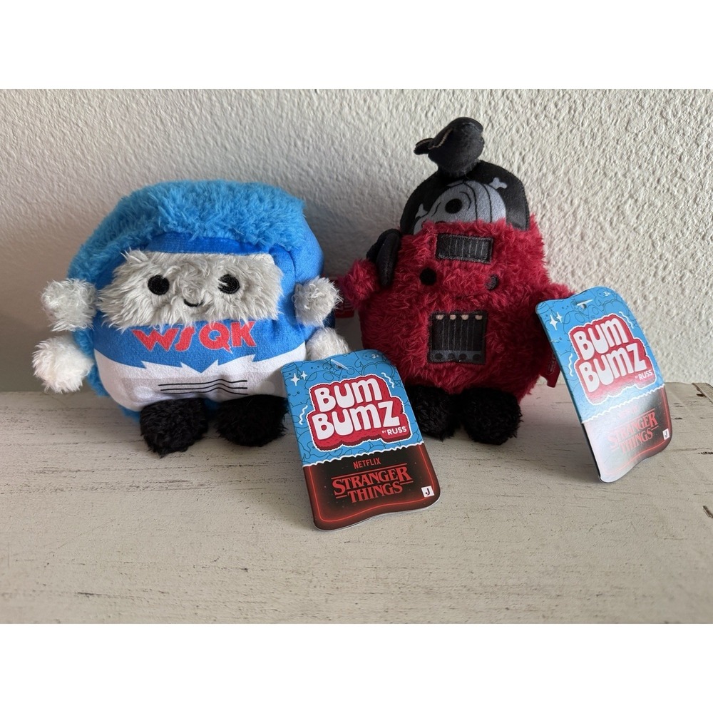 2025 JAZWARES STRANGER THINGS BUMBUMZ SET EDDIE & WSQK PLUSH PLUSHIE NETFLIX